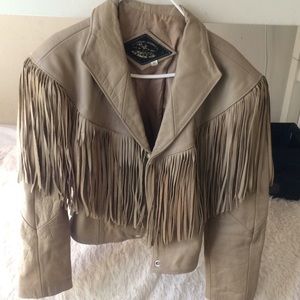Cevy’s Fringe Shoulder Leather Jacket